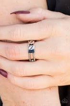 Load image into Gallery viewer, Runaway Edge Blue Skinny Band Ring