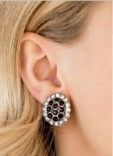 Load image into Gallery viewer, Runway Ready Black Clip On Earrings
