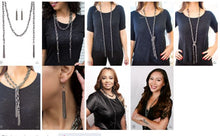 Load image into Gallery viewer, SCARFed For Attention Gunmetal Blockbuster Necklace - Angie&#39;s $5.00 Bling