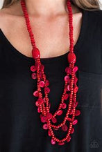 Load image into Gallery viewer, Safari Samba Red Wood Necklace