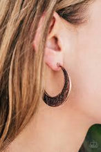 Load image into Gallery viewer, Sagebrush and Saddles Copper Hoop Earrings