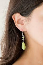 Load image into Gallery viewer, Sandstone Sunflowers Green Earrings
