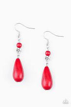 Load image into Gallery viewer, Sandstone Sunflowers Red Earrings