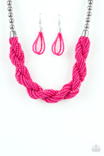 Load image into Gallery viewer, Savannah Surfin Pink Seed Bead Necklace