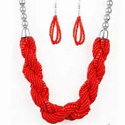 Load image into Gallery viewer, Savannah Surfin Red Seed Bead Necklace