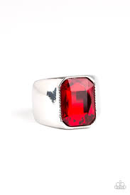 Scholar Red Men's Ring