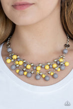 Load image into Gallery viewer, Seaside Soiree Gray/Yellow Multi Necklace