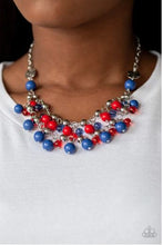 Load image into Gallery viewer, Seaside Soiree Blue/Red Multi Necklace