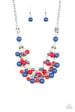 Load image into Gallery viewer, Seaside Soiree Blue/Red Multi Necklace