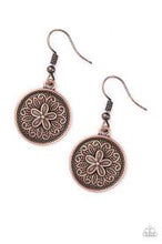 Load image into Gallery viewer, Seeing Star Lilies Copper Earrings