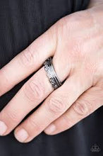 Load image into Gallery viewer, Seeing is BeLEAFing Black Skinny Band Ring - Angie's $5.00 Bling