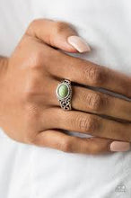 Load image into Gallery viewer, Set In Stone Green Skinny Band Ring