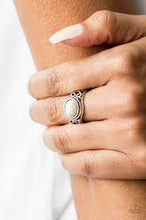 Load image into Gallery viewer, Set in Stone White Skinny Band Ring