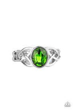 Load image into Gallery viewer, Shimmer Splash Green Skinny Band Ring