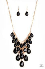 Load image into Gallery viewer, Shop Till You Teardrop Black Necklace - Angie's $5.00 Bling