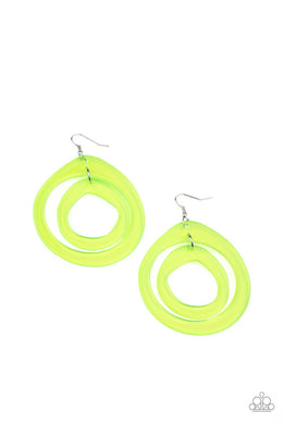 Show Your True NEONS Yellow Acrylic Earrings