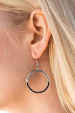 Load image into Gallery viewer, Sip Sip Hooray Black Earrings