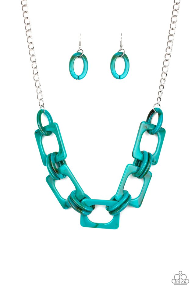 Sizzle Sizzle Blue Acrylic Necklace