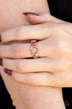 Load image into Gallery viewer, Skipping Heartbeats Copper Skinny Band Ring