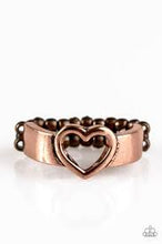 Load image into Gallery viewer, Skipping Heartbeats Copper Skinny Band Ring