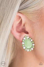 Load image into Gallery viewer, So Spring Season Green Clip On Earrings