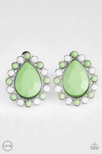 Load image into Gallery viewer, So Spring Season Green Clip On Earrings