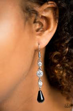 Load image into Gallery viewer, Social Climber Black Earrings