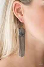 Load image into Gallery viewer, Solar Scene Black Earrings
