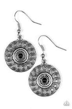 Load image into Gallery viewer, Sonoran Spiral Black Earrings