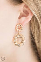 Load image into Gallery viewer, Sophisticated Shimmer Gold Clip On Earrings