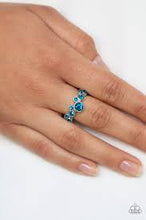 Load image into Gallery viewer, Sparkle Spree Blue Skinny Band Ring