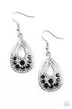 Load image into Gallery viewer, Sparkling Stardom Black Earrings