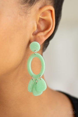 Sparkling Shores Green Acrylic Earrings - Angie's $5.00 Bling