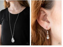 Load image into Gallery viewer, Spellbinding Sparkle White Blockbuster Necklace - Angie&#39;s $5.00 Bling