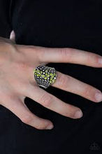 Load image into Gallery viewer, Spotlight Sparkle Green Ring - Angie's $5.00 Bling