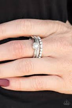 Load image into Gallery viewer, Star Raving Mad White Skinny Band Ring