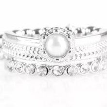 Load image into Gallery viewer, Star Raving Mad White Skinny Band Ring