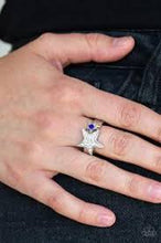 Load image into Gallery viewer, Star Spangled Starlet Blue Skinny Band Ring