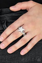 Load image into Gallery viewer, Star Spangled Starlet Red Skinny Band Ring