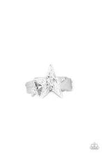 Load image into Gallery viewer, Star Spangled Starlet White Skinny Band Ring