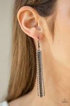 Load image into Gallery viewer, Starlit Tassels Black Earrings