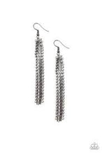 Load image into Gallery viewer, Starlit Tassels Black Earrings