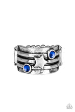 Load image into Gallery viewer, Stars and Stripes Blue Ring - Angie's $5.00 Bling