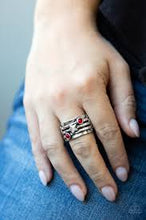 Load image into Gallery viewer, Stars and Stripes Red Ring - Angie's $5.00 Bling