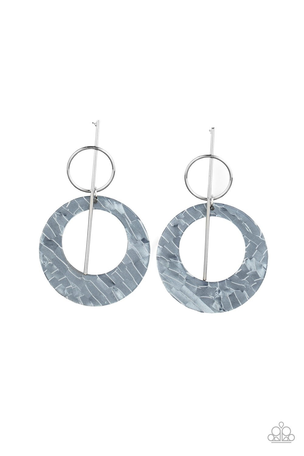 Stellar Stylist Silver Acrylic Earrings