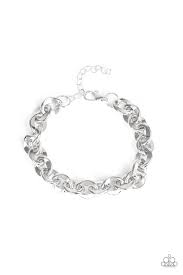 Step It Up Silver Men's Bracelet
