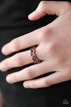 Load image into Gallery viewer, Step Up to The Plait Copper Skinny Band Ring