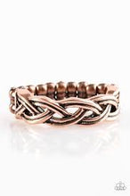 Load image into Gallery viewer, Step Up to The Plait Copper Skinny Band Ring