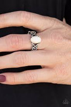 Load image into Gallery viewer, Stone Thrones White Skinny Band Ring