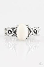 Load image into Gallery viewer, Stone Thrones White Skinny Band Ring
